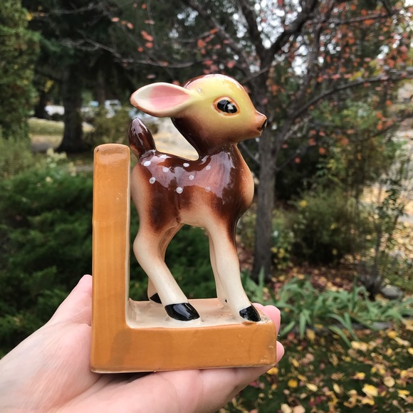 Vintage Other - Vintage antique ceramic deer book end single An Enterprise Exclusive Japan